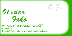 oliver fako business card